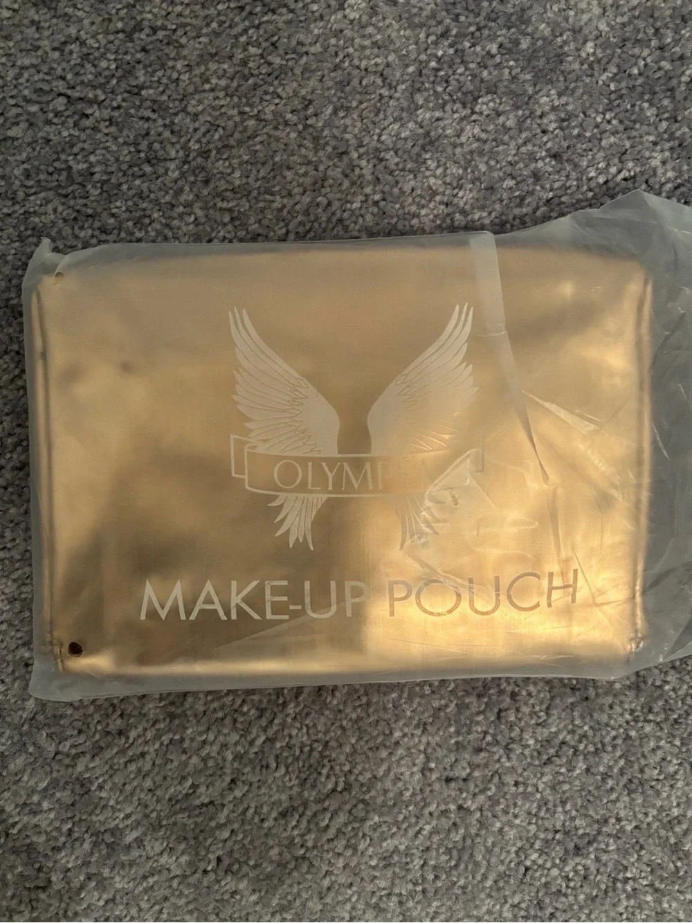 Paco Rabanne Metallic Gold Make-Up Pouch with Winged Logo